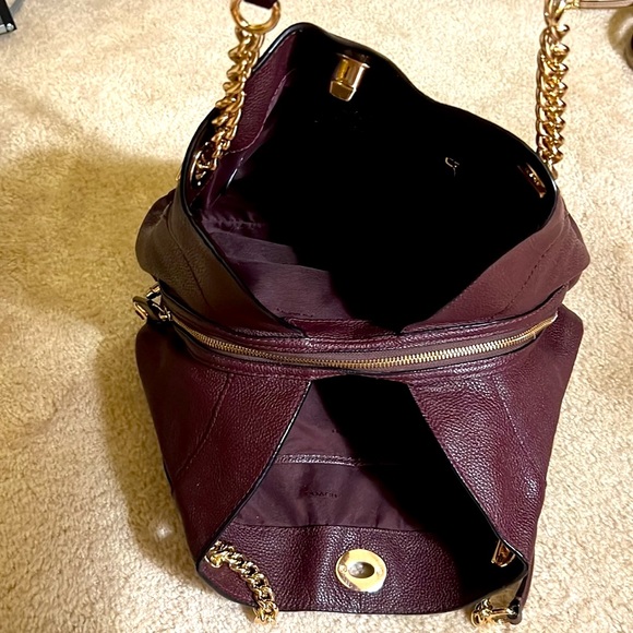 Burgundy Coach purse with matching long wallet - Picture 9 of 17